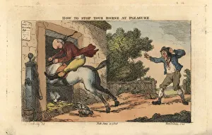 Regency gentleman on a horse that has bolted Regency gentleman on a horse that has bolted