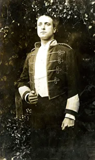 Reginald Jecks, performer, in military costume Reginald Jecks, performer, in military costume