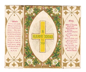 Religious design inside a Christmas card Religious design inside a Christmas card