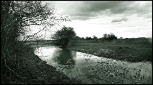 Remains of moat, ancient iron age village Bedfordshire Remains of moat, ancient iron age village Bedfordshire