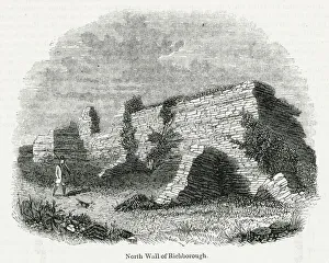 Remains of Roman fort at Richborough, Kent Remains of Roman fort at Richborough, Kent