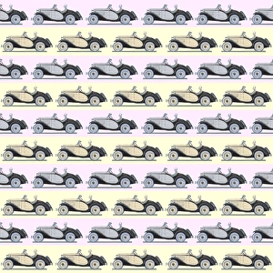 Repeating Pattern - Art Deco Woman - Sports car Repeating Pattern - Art Deco Woman - Sports car