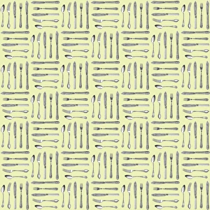 <b class=qtipBold><figcaption>Repeating Pattern - Cutlery</figcaption></b><br>Repeating Pattern - Cutlery. *PLEASE NOTE that the magnifying glass is solely to show the detail of the repeating pattern and will not feature on the final file.* Date:<br><em>© Mary Evans Picture Library</em> Repeating Pattern - Cutlery