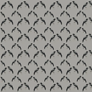 <b class=qtipBold><figcaption>Repeating Pattern - Jackdaws</figcaption></b><br>Repeating Pattern - Jackdaws - pale grey background. *PLEASE NOTE that the magifying glass is solely to show the detail of the repeating pattern and will not feature on the final file.* Date:<br><em>© Mary Evans Picture Library</em> Repeating Pattern - Jackdaws