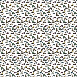 <b class=qtipBold><figcaption>Repeating Pattern - Lilac Shoes</figcaption></b><br>Repeating Pattern - Lilac Shoes. *PLEASE NOTE that the magnifying glass is solely to show the detail of the repeating pattern and will not feature on the final file.* Date:<br><em>© Mary Evans Picture Library</em> Repeating Pattern - Lilac Shoes