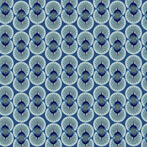 <b class=qtipBold><figcaption>Repeating Pattern - peacocks, green</figcaption></b><br>Repeating Pattern - peacocks (with green background). *PLEASE NOTE that the magnifying glass is solely to show the detail of the repeating pattern and will not feature on the final file.*<br><em>© Mary Evans Picture Library</em> Repeating Pattern - peacocks, green