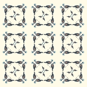 <b class=qtipBold><figcaption>Repeating Pattern - Pigeons</figcaption></b><br>Repeating Pattern - Pigeons. *PLEASE NOTE that the magnifying glass is solely to show the detail of the repeating pattern and will not feature on the final file.*<br><em>© Mary Evans Picture Library</em> Repeating Pattern - Pigeons