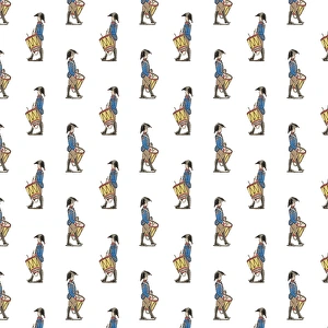 <b class=qtipBold><figcaption>Repeating Pattern - Toy Drummers</figcaption></b><br>Repeating Pattern - Toy Drummers. *PLEASE NOTE that the magnifying glass is solely to show the detail of the repeating pattern and will not feature on the final file.*<br><em>© Mary Evans Picture Library</em> Repeating Pattern - Toy Drummers
