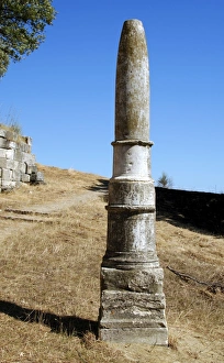 REPUBLIC OF ALBANIA. Pilar dedicated to the god Apollo. Ruin REPUBLIC OF ALBANIA. Pilar dedicated to the god Apollo. Ruin