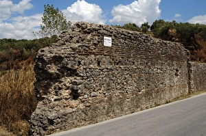 REPUBLIC OF ALBANIA. Stretch of wall between Saranda and Mes REPUBLIC OF ALBANIA. Stretch of wall between Saranda and Mes