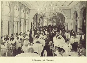 The restaurant at the Excelsior Hotel, Lido, Venice, 1924 The restaurant at the Excelsior Hotel, Lido, Venice, 1924