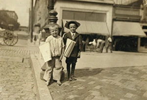 Richard Green, (with hat), 5 year old newsie, Richmond, Va Richard Green, (with hat), 5 year old newsie, Richmond, Va