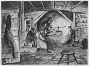<b class=qtipBold><figcaption>Riddling a Changeling</figcaption></b><br>A Galloway couple, believing their child a changeling, take it on Hallowe'en to the village wise woman who 'riddles' it in rowan smoke which breaks the spell<br><em>© Mary Evans Picture Library</em> Riddling a Changeling
