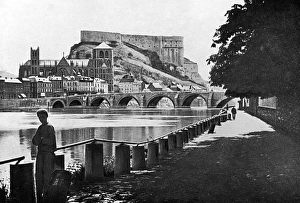 The river and citadel at Huy The river and citadel at Huy