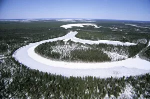 Russia Gallery: River Taz winter aerial, North Siberia
