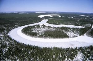 Russia Gallery: River Taz winter aerial, North Siberia