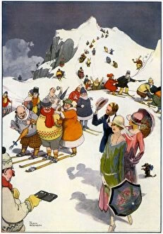 Howard Gallery: Riviera holiday makers on the piste