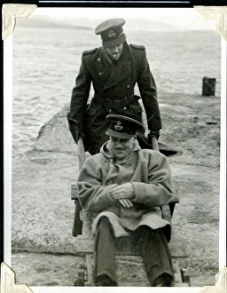 Two RN colleagues, Lyness, Isle of Hoy, Orkney, WW2 Two RN colleagues, Lyness, Isle of Hoy, Orkney, WW2