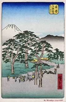 The Road to a village through the trees by Hiroshige The Road to a village through the trees by Hiroshige