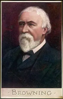 Prints of ROBERT BROWNING Colour portrait Herefordshire Prints: Robert Browning Colour Print