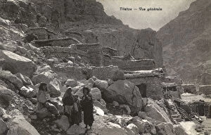 Rock dwellings at Tilatou, Batna Province, NE Algeria