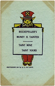 Rockefeller - Humorous postcard relating to his wealth Rockefeller - Humorous postcard relating to his wealth