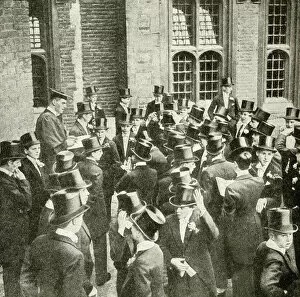 Windsor Collection: Roll call of Etonians on 4 June, Eton School, Berkshire