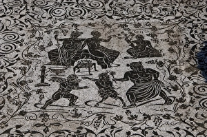 Roman Art. Italy. House of Bacchus and Ariadne. Floor mosaic Roman Art. Italy. House of Bacchus and Ariadne. Floor mosaic