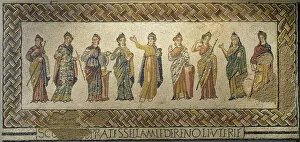 Arts Collection: Roman mosaic of the Muses. 3rd-4th century AD. Torre de Palm