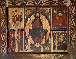 Romanesque. Spain. Catalonia. Puigbo. Altar frontal from St Romanesque. Spain. Catalonia. Puigbo. Altar frontal from St