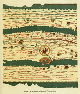 Rome and its roads from the Peutinger table Rome and its roads from the Peutinger table