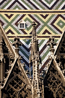 Roof of Saint Stephens Cathedral in Vienna, Austria Roof of Saint Stephens Cathedral in Vienna, Austria