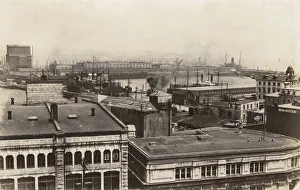 Roottop view of docks, Montreal, Quebec, Canada Roottop view of docks, Montreal, Quebec, Canada