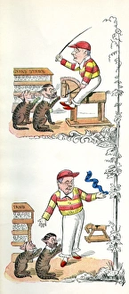 Rosebery menaced by Hugh Price Hughes and Labby Labouchere Rosebery menaced by Hugh Price Hughes and Labby Labouchere