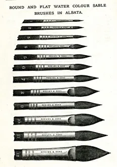 Round and Flat Watercolour Sable Brushes Round and Flat Watercolour Sable Brushes