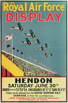 Spectators Collection: Royal Air Force Display Poster, Hendon
