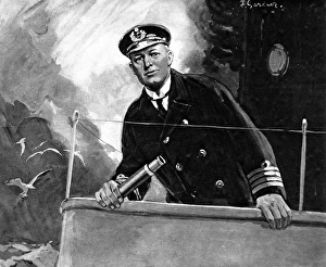Royal Navy Captain on the Bridge, 1916 Royal Navy Captain on the Bridge, 1916