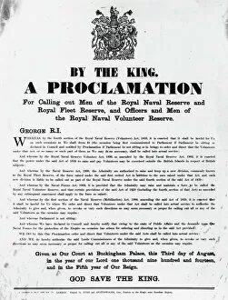 Recruitment Collection: Royal Proclamation 1914