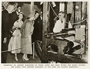 Royal visit to Northern Ireland - examining a handloom Royal visit to Northern Ireland - examining a handloom