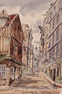<b class=qtipBold><figcaption>Rue de la Fontaine, Havre</figcaption></b><br>Rue de la Fontaine, Havre (1845). Moore, James MD 1819 - 1883. Date: 1845<br><em>© National Museums NI / MARY EVANS</em> Rue de la Fontaine, Havre