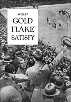 Rugby crowd in Gold Flake advertisement Rugby crowd in Gold Flake advertisement