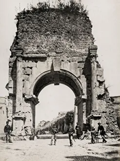 Triumphal Gallery: Ruins of ancient Roman arch, probably Rome, Italy