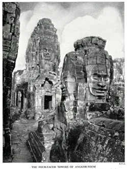 Ruins of Bayon Temple, Angkor Thom, Cambodia Ruins of Bayon Temple, Angkor Thom, Cambodia