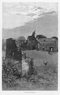 <b class=qtipBold><figcaption>Ruins of Hougomont/1815</figcaption></b><br>The ruins of Hougomont after the Battle of Waterloo<br><em>© Mary Evans Picture Library 2015 - https://copyrighthub.org/s0/hub1/creation/maryevans/MaryEvansPictureID/10058246</em> Ruins of Hougomont/1815