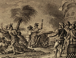 The ruler of Hornos island is surprised by the firing of a c The ruler of Hornos island is surprised by the firing of a c