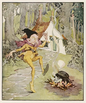 <b class=qtipBold><figcaption>Rumplestilzchen/Briar</figcaption></b><br>He dances gleefully around a fire, chanting his name. (Grimm)<br><em>© Mary Evans Picture Library</em> Rumplestilzchen/Briar
