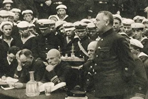 Russian Commissar speaking at a meeting Russian Commissar speaking at a meeting
