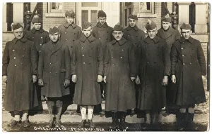 Russian men in US Army coats, Omaha, Nebraska, USA Russian men in US Army coats, Omaha, Nebraska, USA