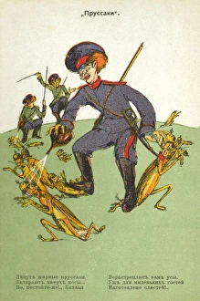 Russian Propaganda postcard - German Cockroaches Russian Propaganda postcard - German Cockroaches