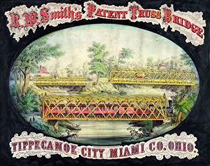 Patent Gallery: R.W. Smiths patent truss bridge, Tippecanoe City, Miami Co